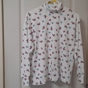 Floral turtleneck top